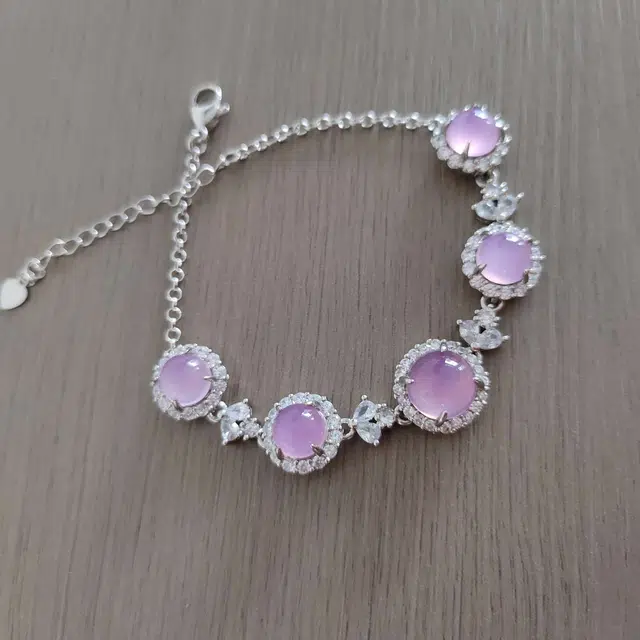 识恩 樱花粉桃花运粉紫爱丽丝多子多福 新中式轻奢高级感国潮复古风＃好运 玉髓 手链 女款