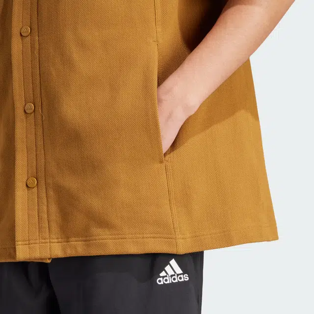 adidas LOUNGE PIQU TERRY BASEBALL SHIRT V