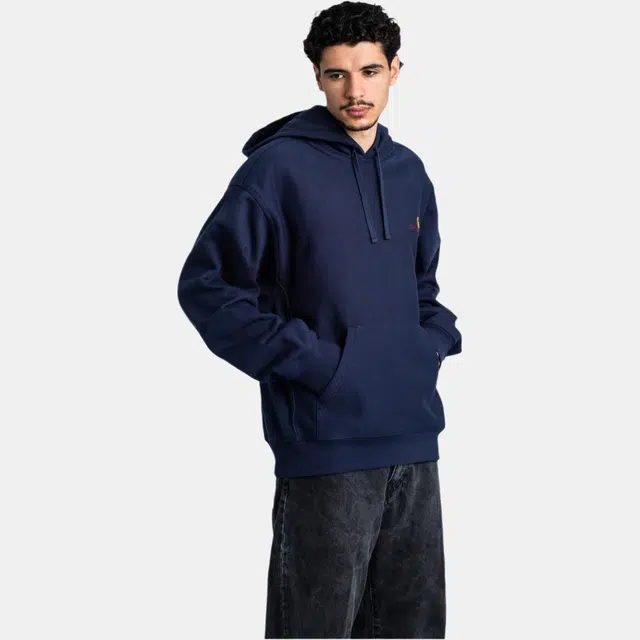 Carhartt WIP Hooded American Script Sweat Air Force Blue