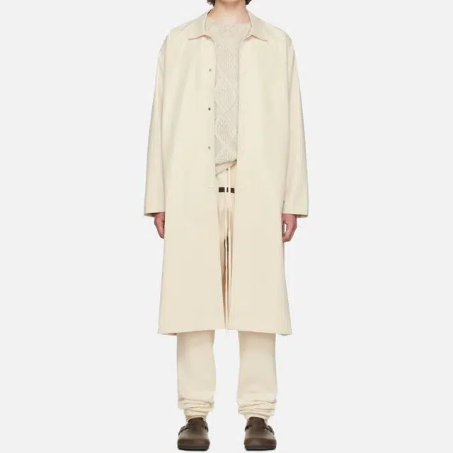 Fear of God Essentials Long Coat Eggshell