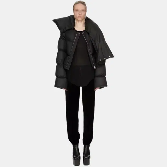 Rick Owens High-Neck Down Jacket Black