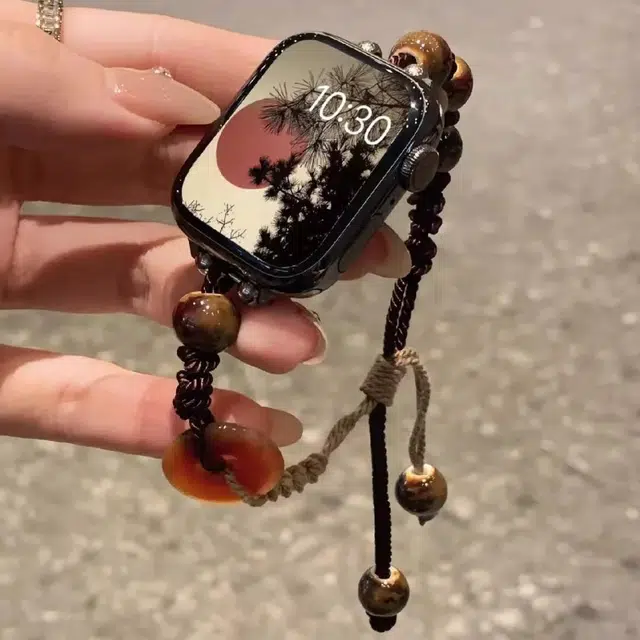 卫欣 表带 苹果适用 串珠材质 编织腕带男女通用