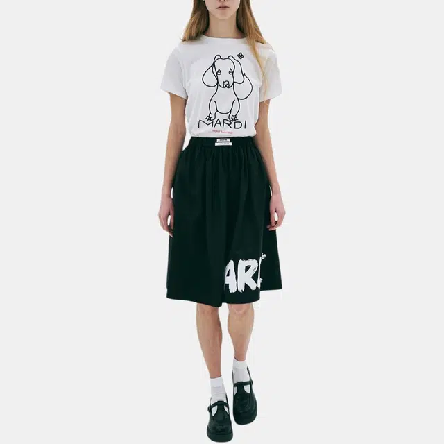 MARDI MERCREDI SS25 SLIM TSHIRT DDANJI CH.02_IVORY BLACK T
