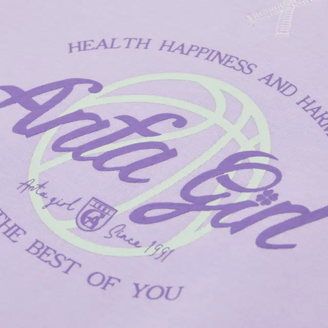 安踏儿童 字母针织百搭圆领套头卫衣 儿童款 季风紫