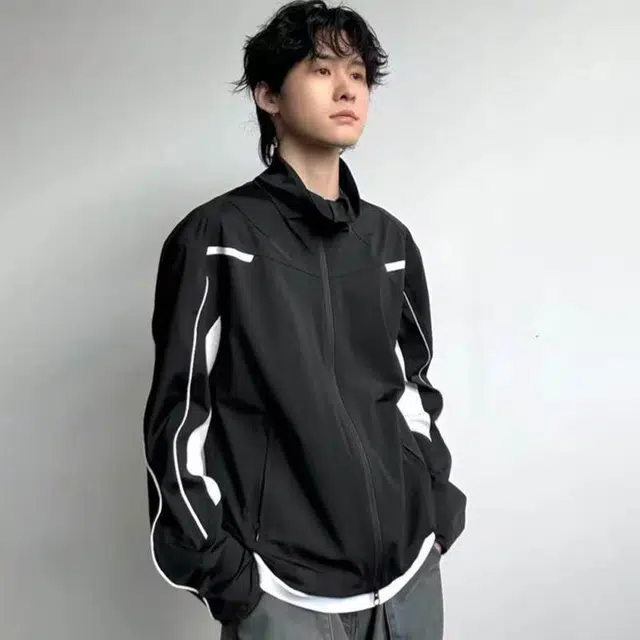 哲源 美式速干透气排汗健身运动立领轻薄外套网眼反光线条运动户外钓鱼 凉感耐磨超轻透气速干防静电防晒服 男女同款
