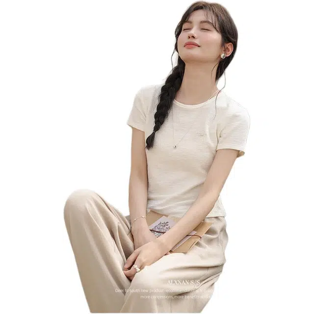 鹿向南 气质宽松百搭舒适长裤休闲裤 女款