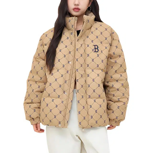 MLB Basic Boston Red Sox Down Jacket Light Beige