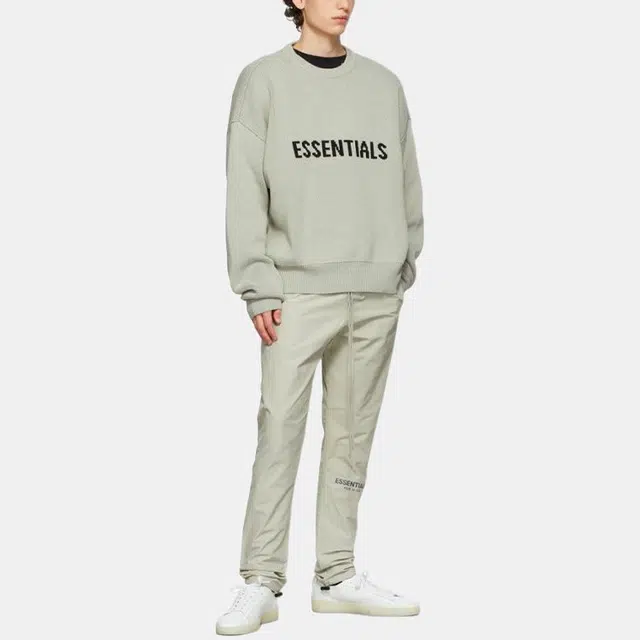 Fear of God Essentials FW21 Knit Pullover Sweater Green Concrete FW21