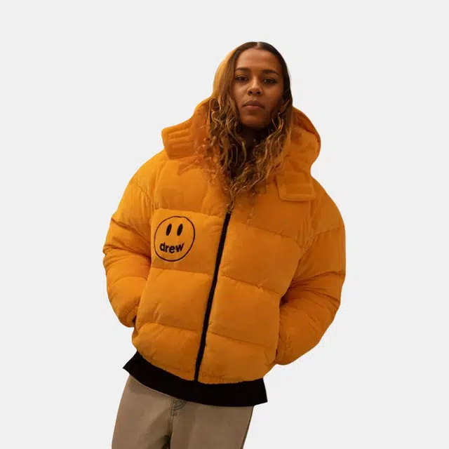 Drew House Quilted Smiley Hoodie Yellow