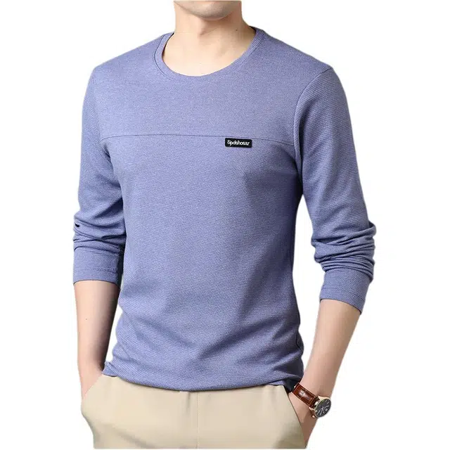 老爷车 菠萝纹面料秋季长袖圆领内搭卫衣 男款