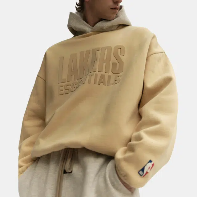 Fear of God Essentials x NBA Pullover Hoodie Light Tuscan
