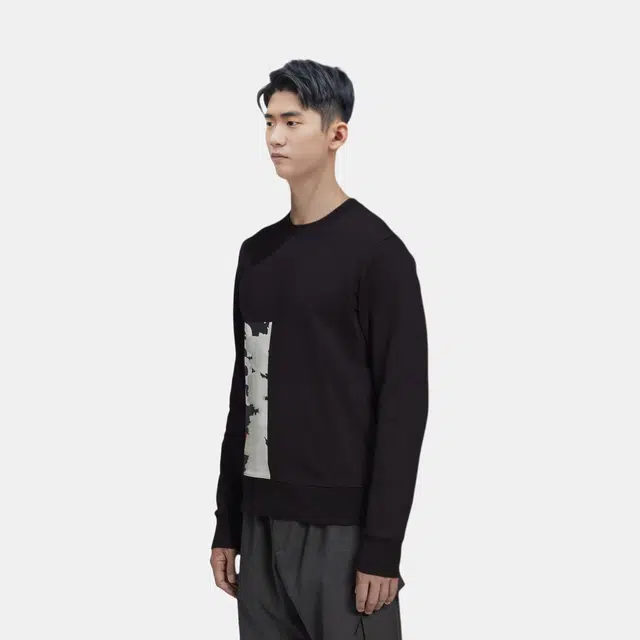 Y-3 Logo Long Sleeve Pullover Black