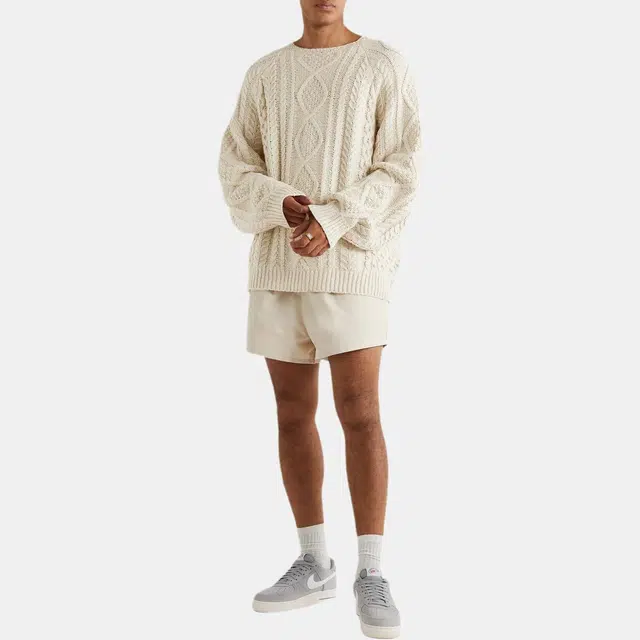 Fear of God Essentials FW22 Cable Knit Egg shell