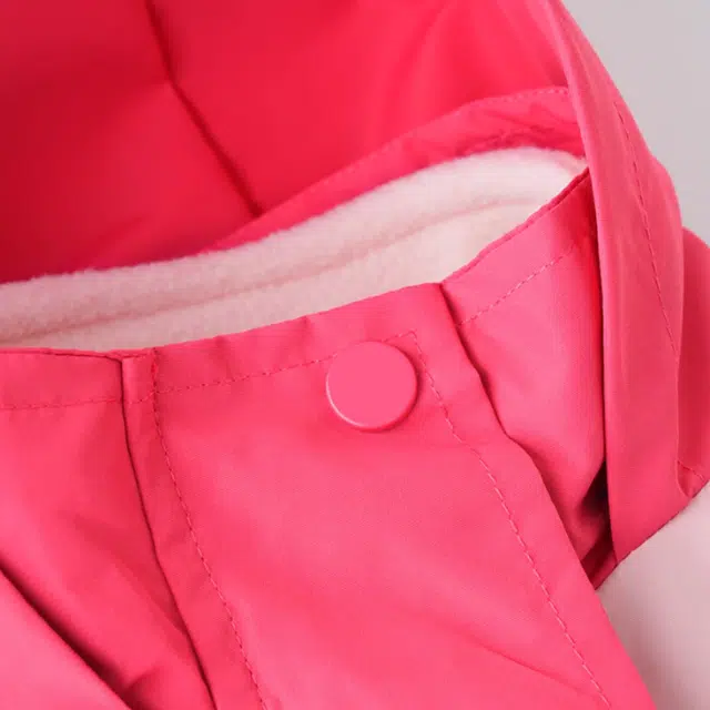 玛米玛卡 二合一拉链加绒保暖夹克外套 玫红 中小童