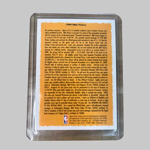 UPPER DECK 1999UD Victory Michael Jordanmj
