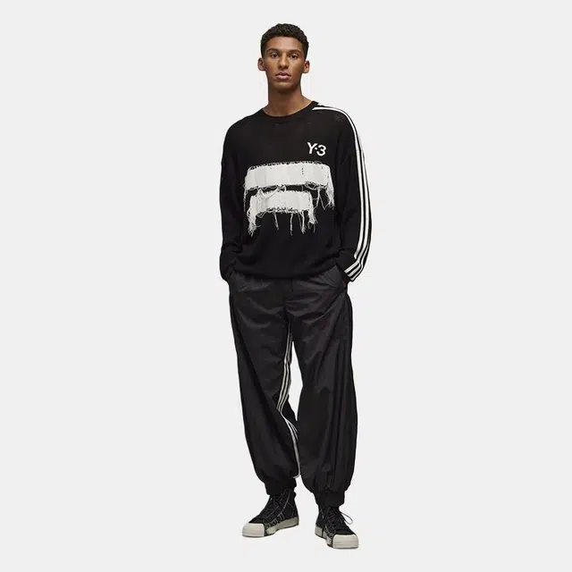 Y-3 GFX Knit Crew Black
