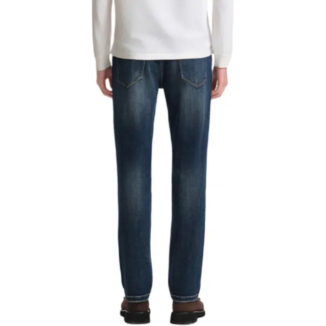 比音勒芬 静默复古老钱风穿搭舒适百搭时尚大气气质都市质感基础秋季休闲经典复古水洗棉感弹力日常百搭亲肤长裤牛仔裤 男款