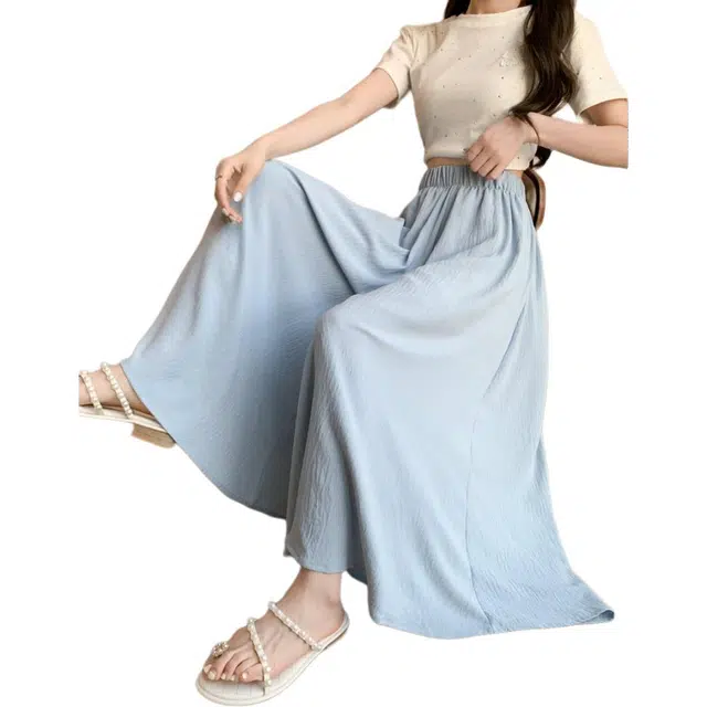 棉致 简约纯色舒适休闲长裙 女款