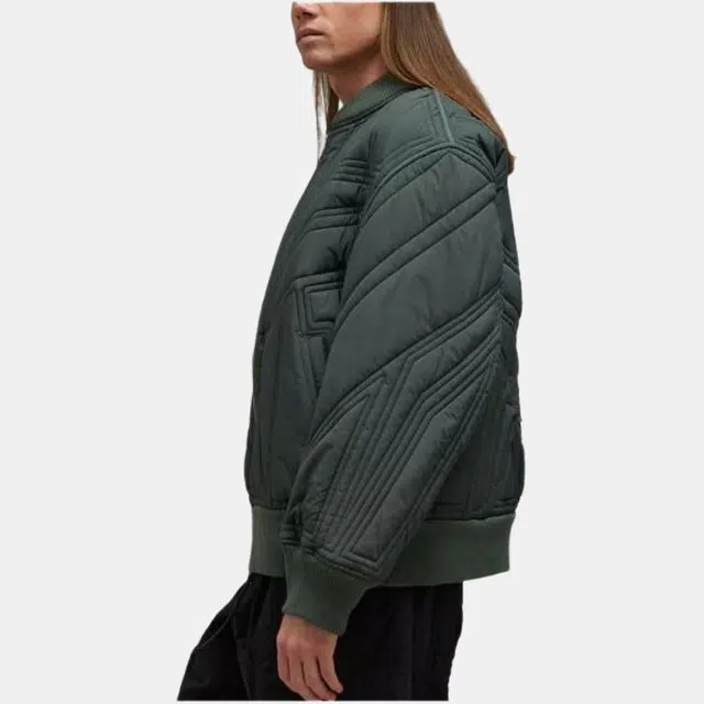 Y-3 Quilted Bomber Jacket Green