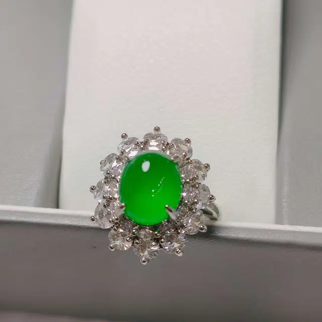 识恩 森系甜美通勤气质时尚优雅文艺小众设计#好运 玉髓 戒指 女款