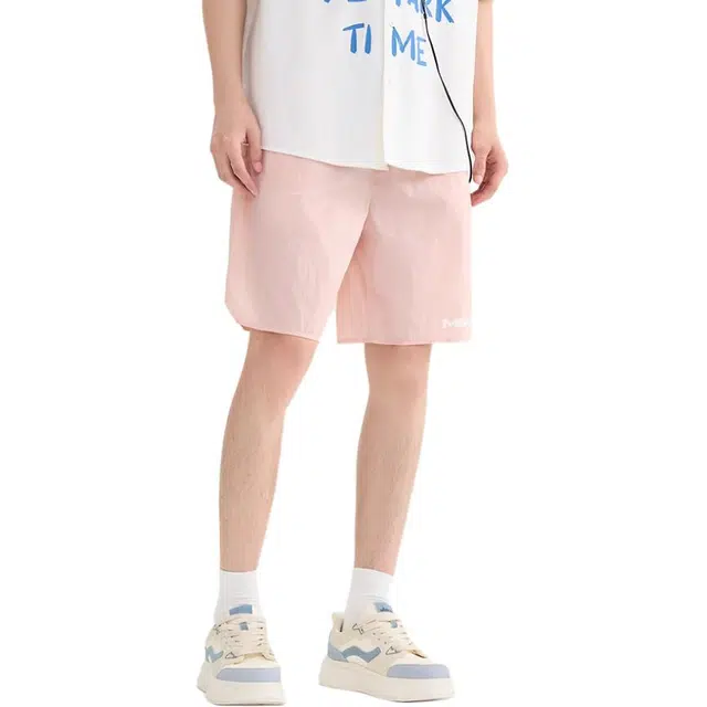 三福 简约宽松时尚直筒裤中腰休闲短裤 男款