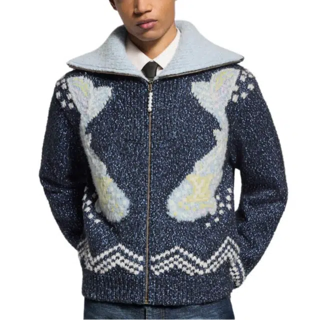 Louis Vuitton x Nigo FW25 Letter Print Knit Sweater