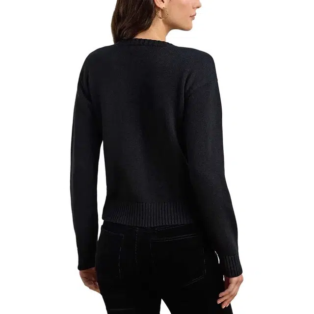 Ralph Lauren Letter Logo Knit Sweater Black