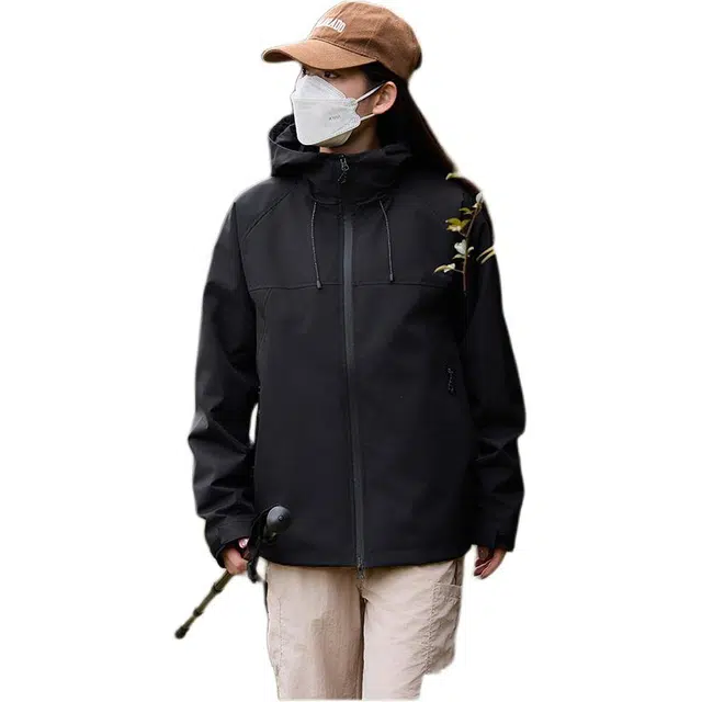 雅鹿  单层户外登山服  防风防水冲锋衣 男款