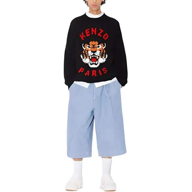KENZO Animal Crewneck Sweater Black