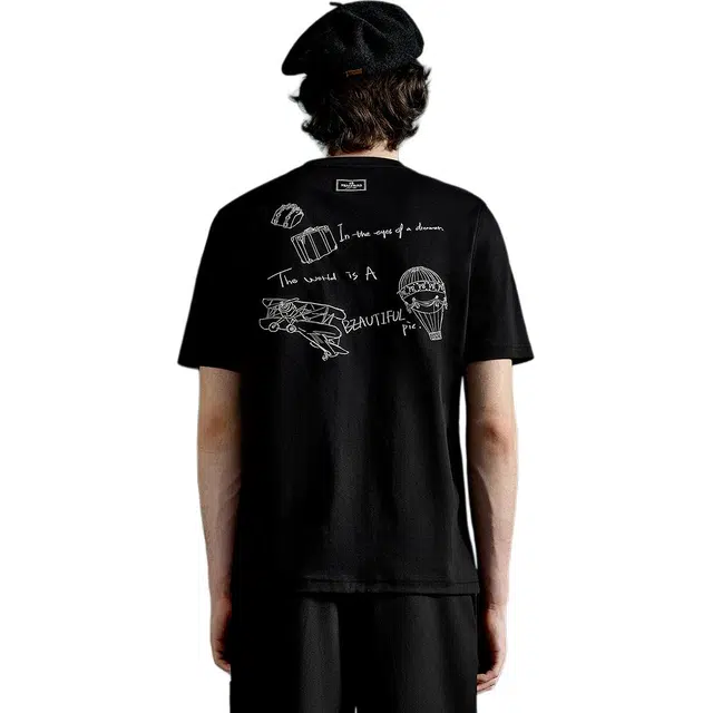 PEACEBIRD MEN Daria Song Tee Black