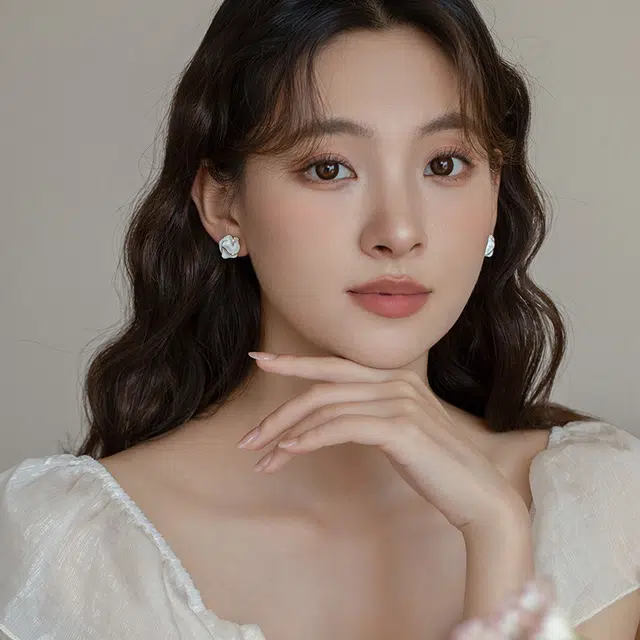 韵系 甜美山茶花 铜镀金 耳环 女款
