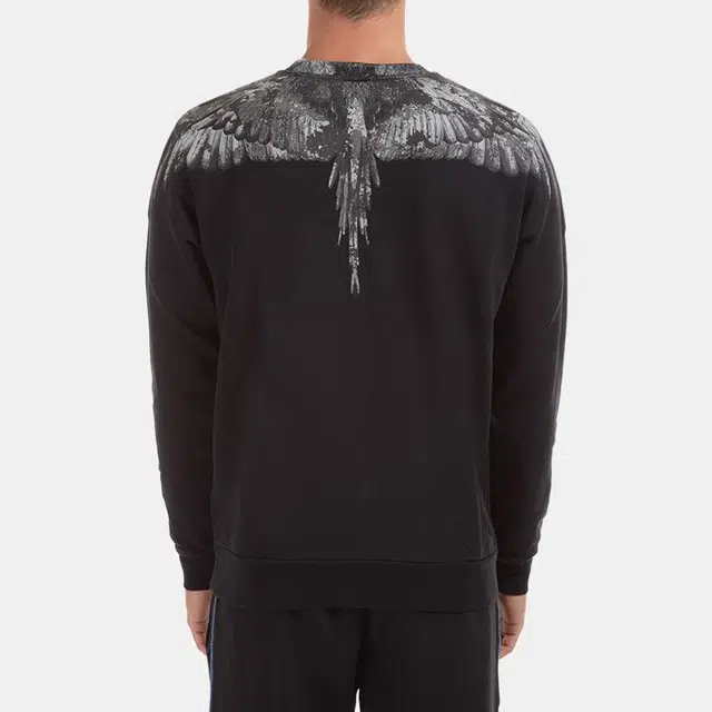Marcelo Burlon Wing Print Crewneck Sweatshirt Black