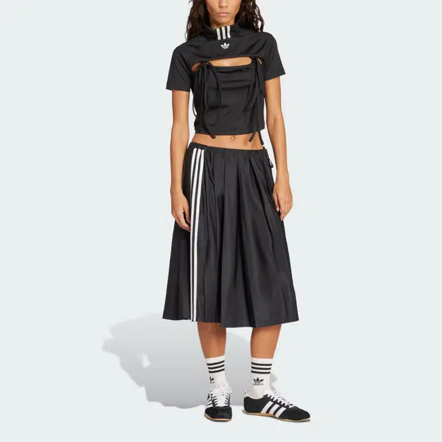 adidas originals RIBBON PLEATED MAXI SKIRT Logo
