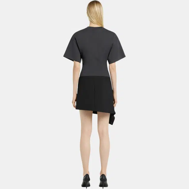 COURREGES SS25 FITTED PRINTED T-SHIRT T Stonewashed Grey