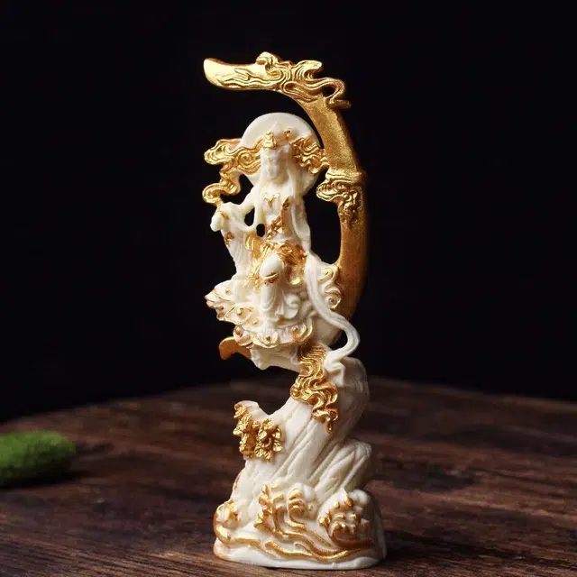 爵倾 《名称》水月观音 象牙果 摆件 男女同款情侣款