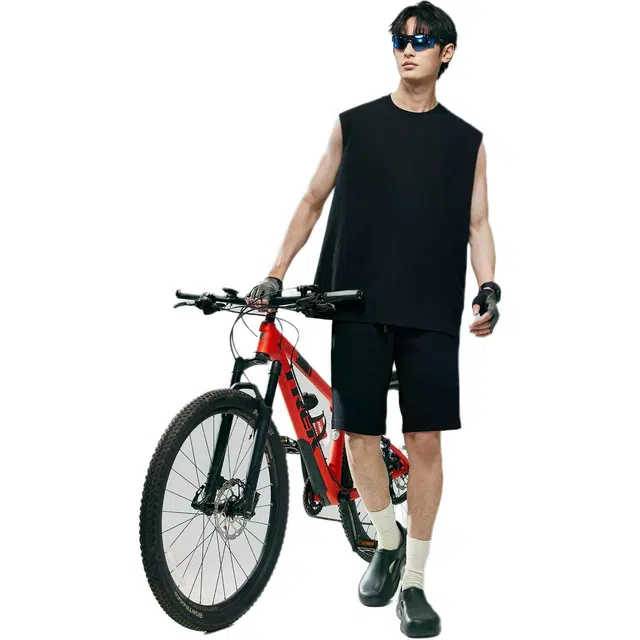 棉先生 吸湿速干夏季凉感圆领宽松型无袖背心 男款
