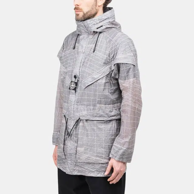 Stone Island SS21 Nylon Jacket Grey