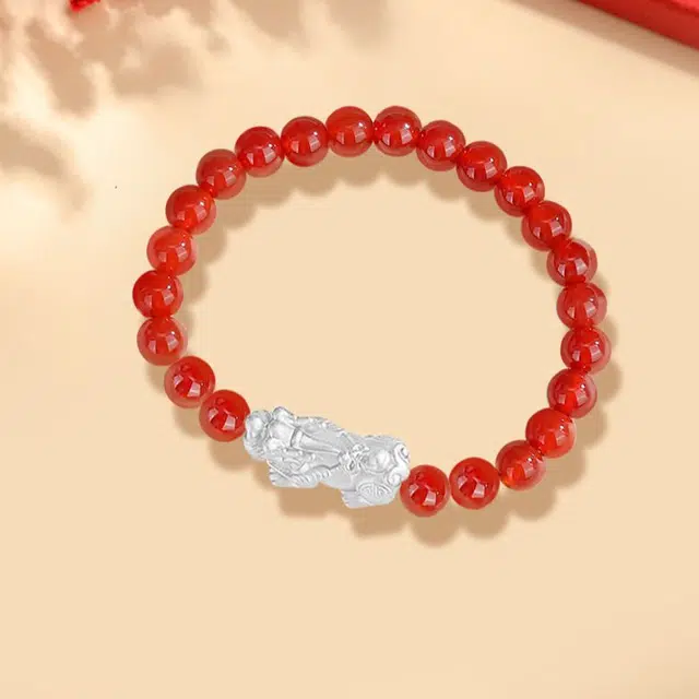 郁馨 貔貅吞金兽国潮简约复古个性手持盘玩 #好运 玛瑙 手串 男女同款情侣款
