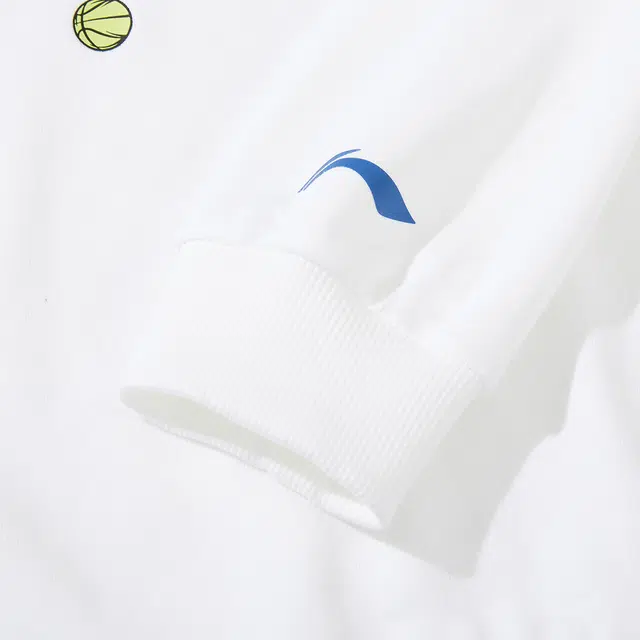 李宁儿童 篮球系列 字母印花圆领长袖卫衣 白色儿童款