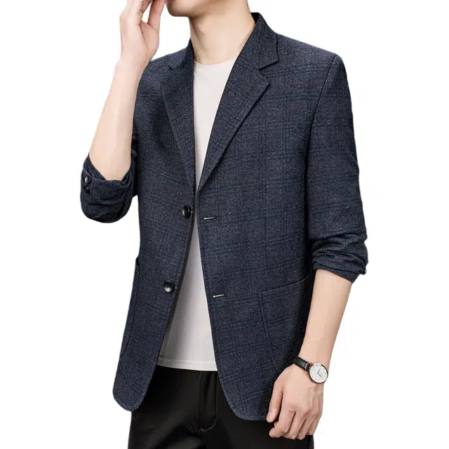 老爷车 男装秋冬季格子商务经典低调百搭时尚奢华外套西装 男款