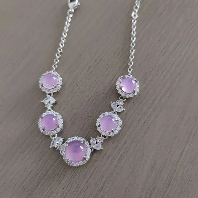 识恩 樱花粉桃花运粉紫爱丽丝多子多福 新中式轻奢高级感国潮复古风＃好运 玉髓 手链 女款