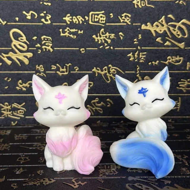 爵倾 左右狐狸（彩绘） 象牙果 菩提 男女同款情侣款