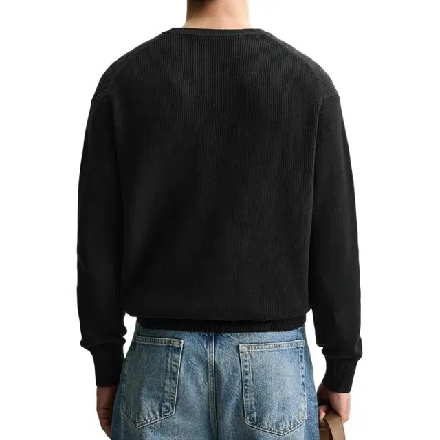ZARA Loose Ribbed Crewneck Sweater