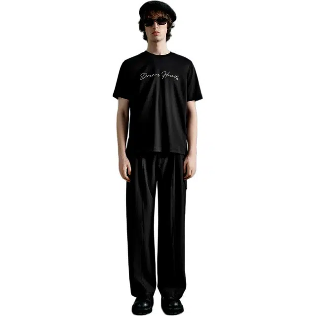 PEACEBIRD MEN Daria Song Tee Black
