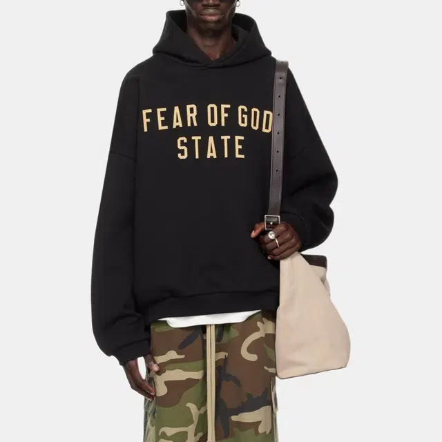 Fear of God Essentials Fleece Hoodie Obsidian Black