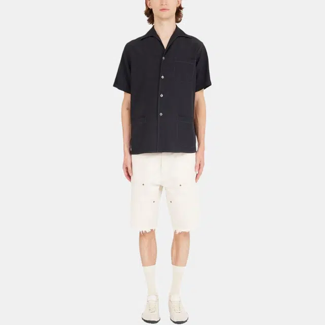 Maison Margiela SS25 Decorative Stitch Shirt Black