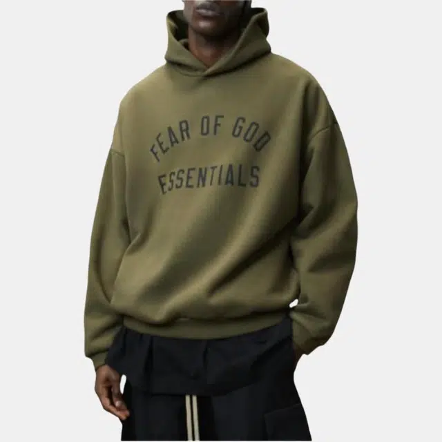 Fear of God Essentials Fleece Hoodie Olive