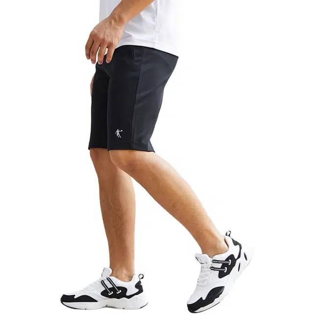 乔丹 休闲纯色五分设计运动短裤 男款 黑色