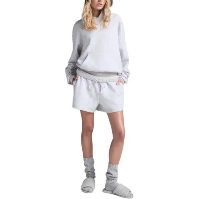 SKIMS COTTON FLEECE CLASSIC HOODIE LIGHT HEATHER GREY
