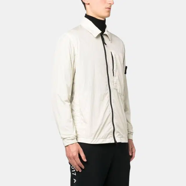 Stone Island FW23 Nylon Zip Jacket White